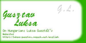 gusztav luksa business card